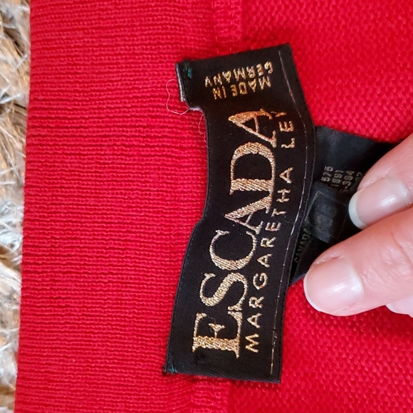 Vintage Escada red wool skirt - Picture 8 of 14
